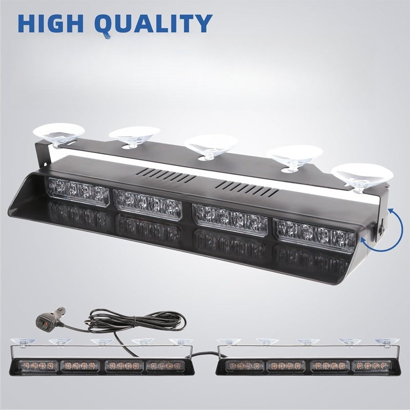 Lampka ostrzegawcza na przednią szybę pojazdu z przyssawką