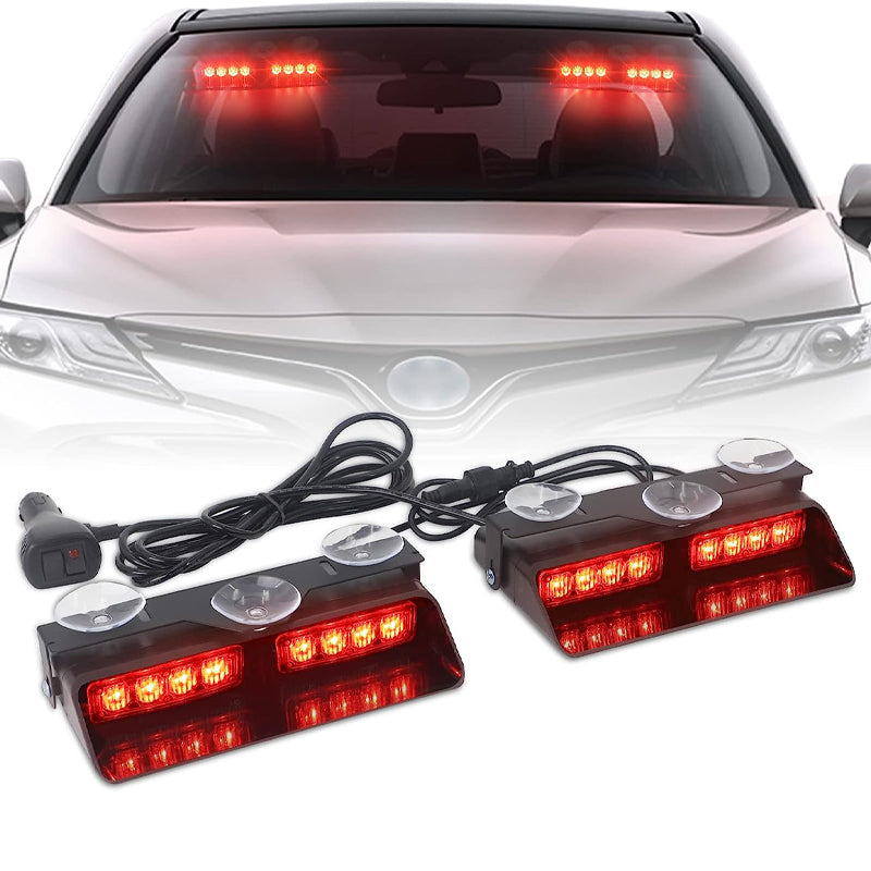 Lampka ostrzegawcza na przednią szybę pojazdu z przyssawką