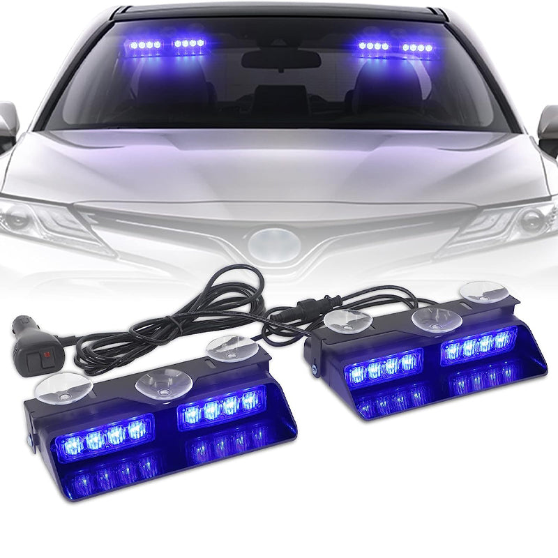 Lampka ostrzegawcza na przednią szybę pojazdu z przyssawką