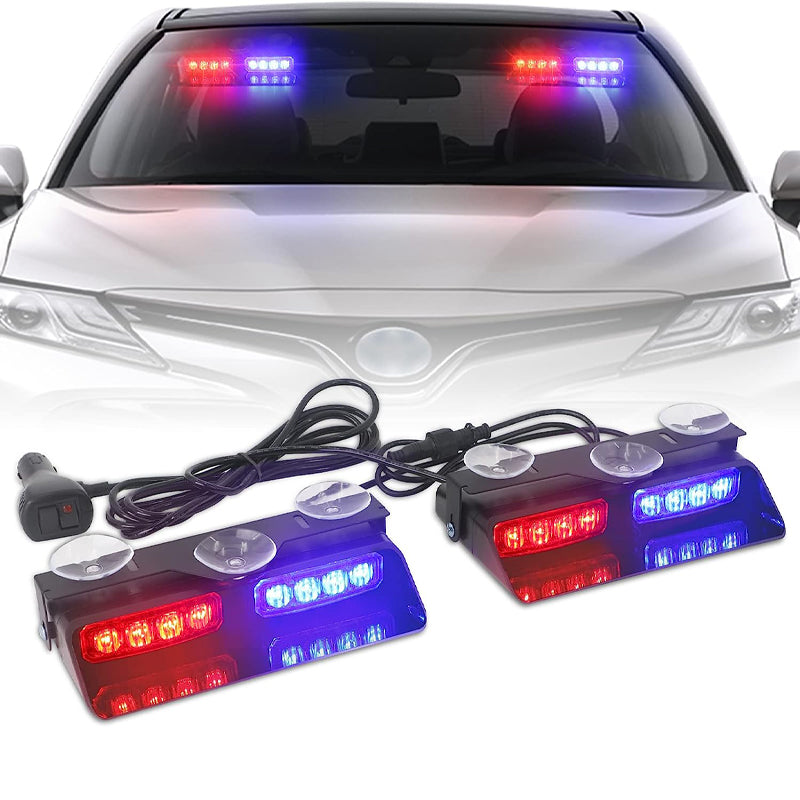 Lampka ostrzegawcza na przednią szybę pojazdu z przyssawką