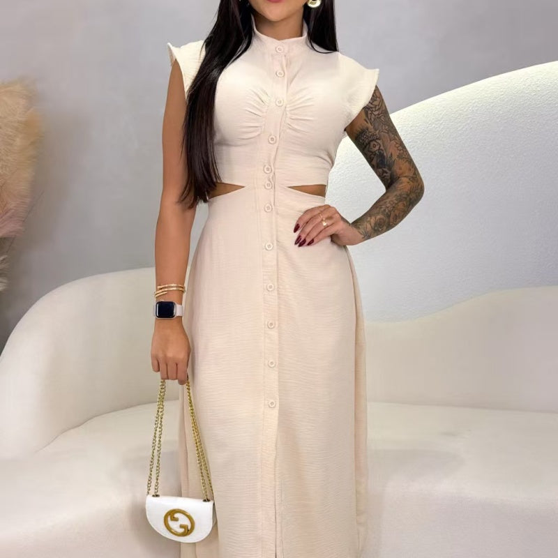 Damska sukienka z rozciętymi rękawami