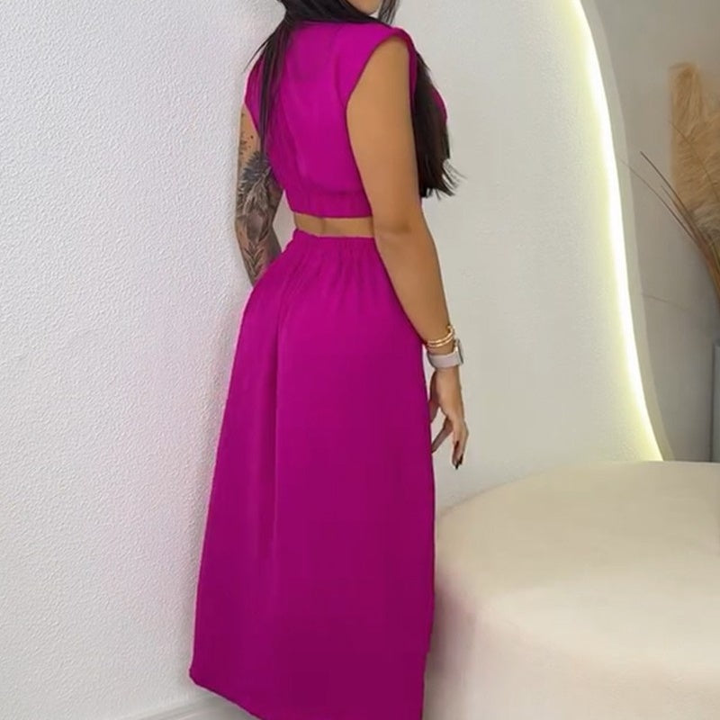 Damska sukienka z rozciętymi rękawami