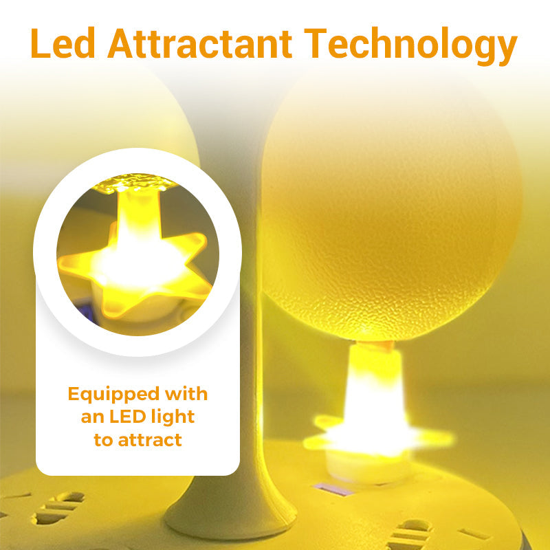🔥Kup 1 i otrzymaj 1 gratis🔥-Lepka pułapka na muchy z podstawką i diodą LED🪰