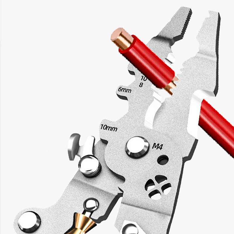 Wielofunkcyjne składane nożyczki do ściągania izolacji z funkcją testowania elektrycznego