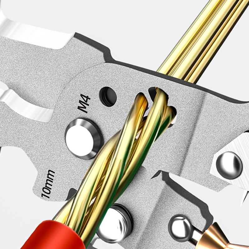 Wielofunkcyjne składane nożyczki do ściągania izolacji z funkcją testowania elektrycznego