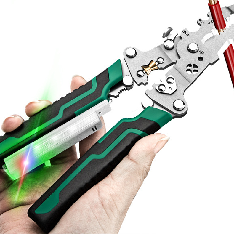 Wielofunkcyjne składane nożyczki do ściągania izolacji z funkcją testowania elektrycznego