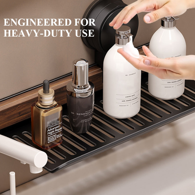 🔥Półka łazienkowa z przyssawką z orzecha włoskiego