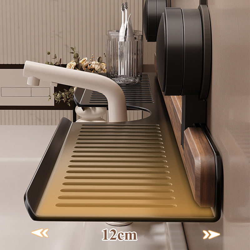 🔥Półka łazienkowa z przyssawką z orzecha włoskiego