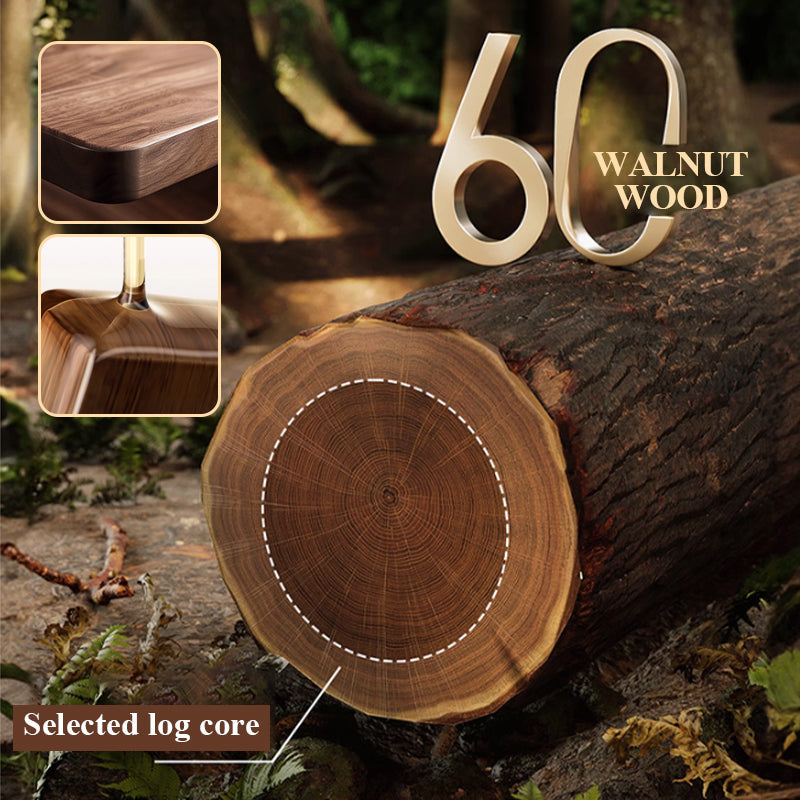 🔥Półka łazienkowa z przyssawką z orzecha włoskiego