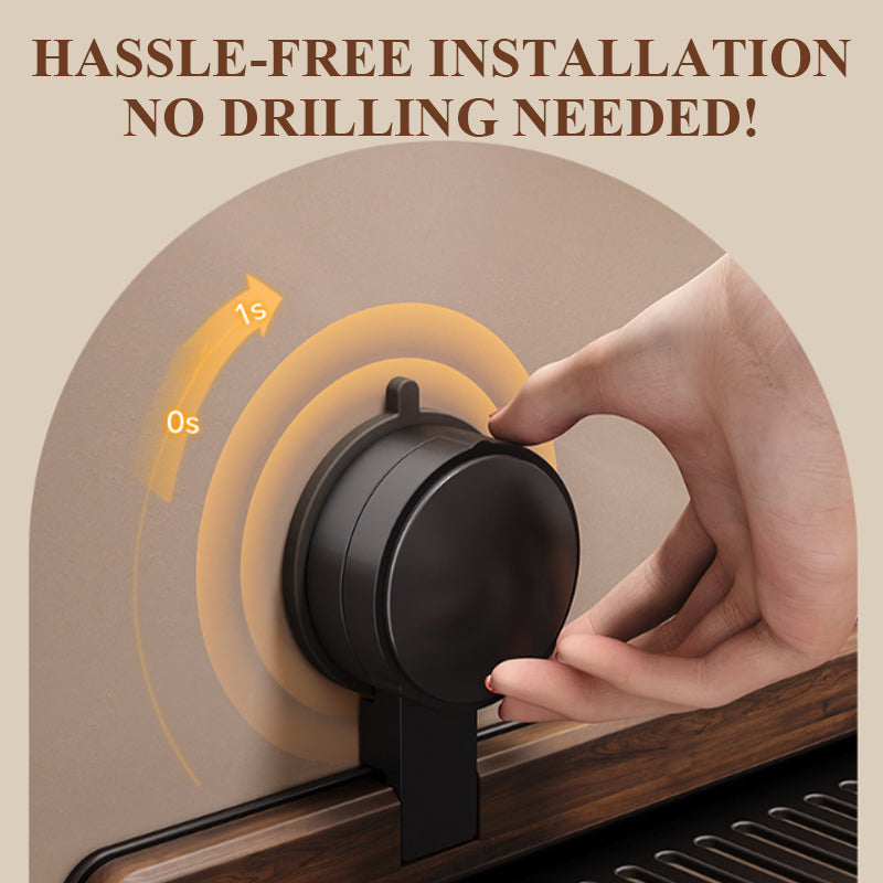 🔥Półka łazienkowa z przyssawką z orzecha włoskiego