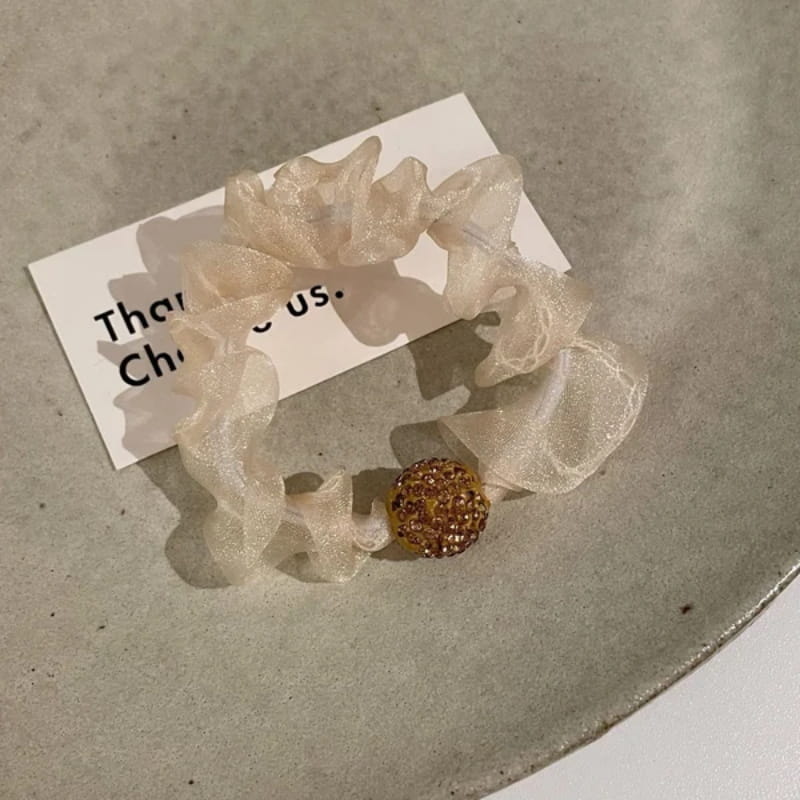 💕Eleganckie opaski do włosów z siateczki z kryształkami