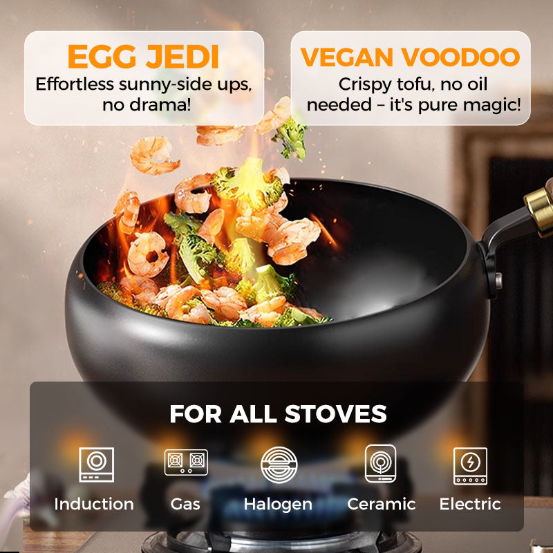 🏆Nepotažená tlustá železná pánev