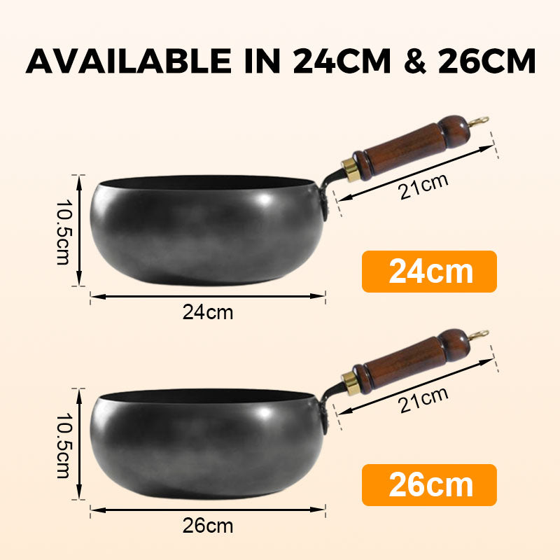 🏆Nepotažená tlustá železná pánev