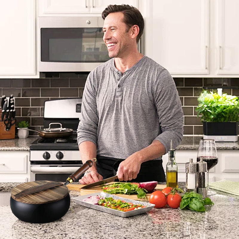 🏆Nepotažená tlustá železná pánev