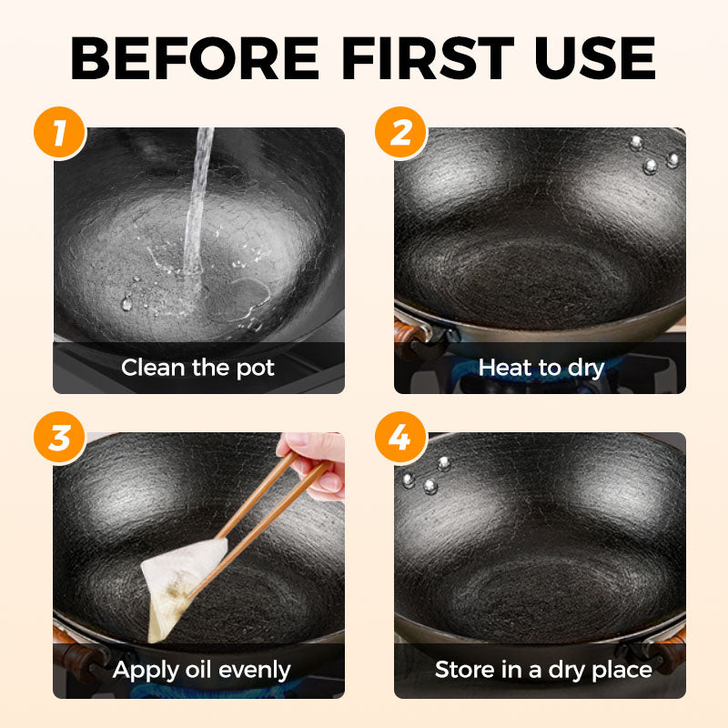 🏆Nepotažená tlustá železná pánev