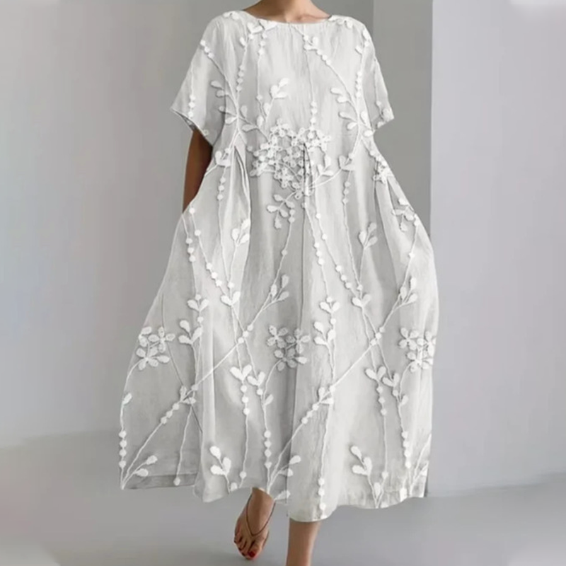 100% lniana wygodna sukienka maxi