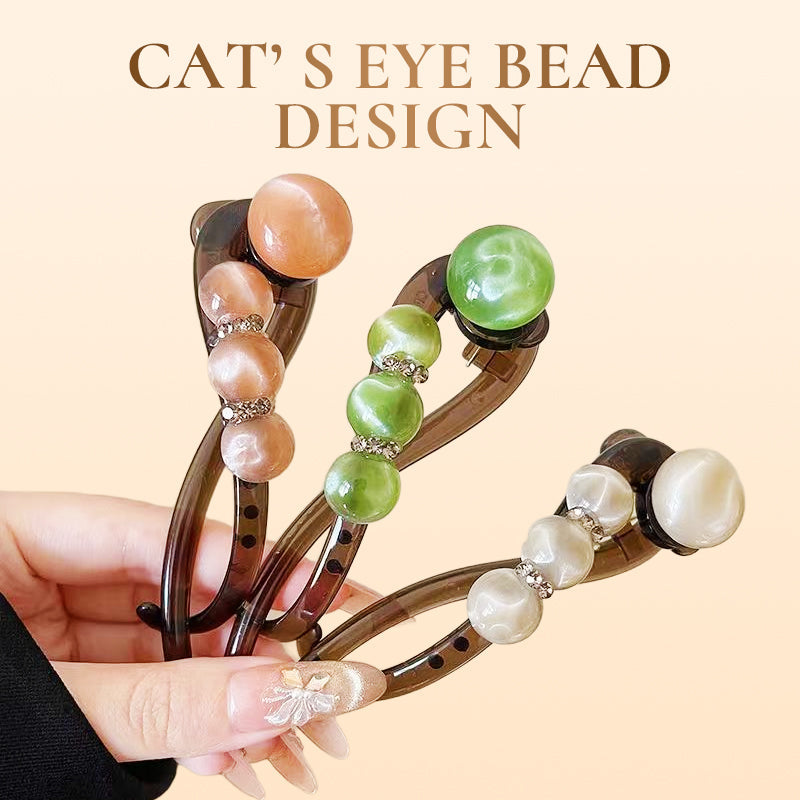 ✨Elegancka spinka do włosów z koralikami kociego oka