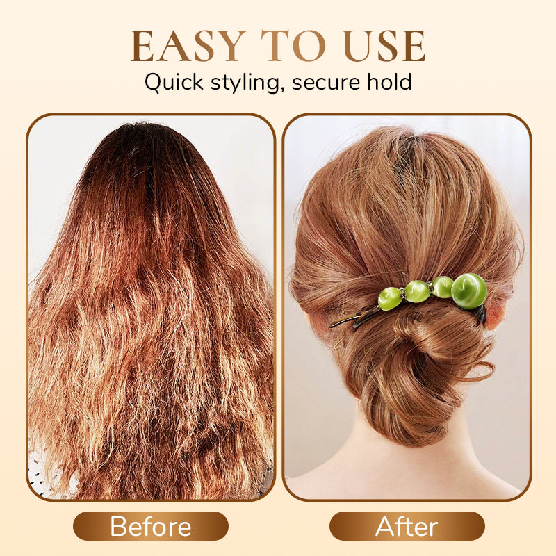 ✨Elegancka spinka do włosów z koralikami kociego oka