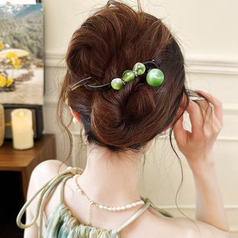 ✨Elegancka spinka do włosów z koralikami kociego oka