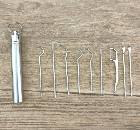 🔥✨【Kup 1 otrzymaj 1 za darmo】🦷Zestaw wykałaczek ze stali nierdzewnej