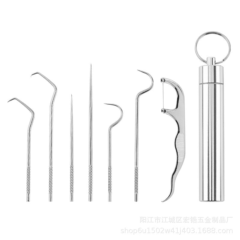 🔥✨【Kup 1 otrzymaj 1 za darmo】🦷Zestaw wykałaczek ze stali nierdzewnej