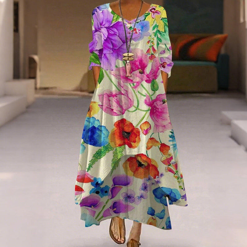 Sukienka damska z nadrukiem w stylu casual