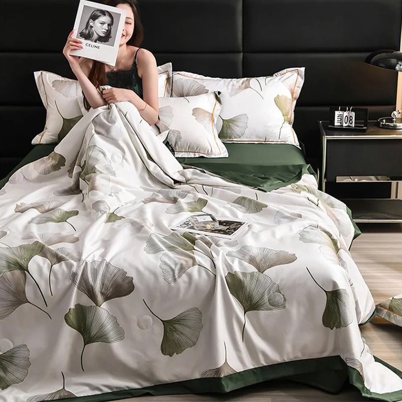 🧊Oddychająca letnia kołdra 4-częściowa do prania Icy Cool - 😴Zapewnia komfortowe warunki do spania