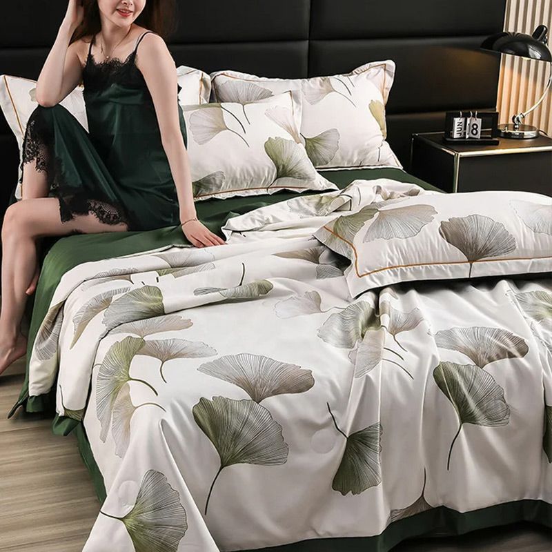 🧊Oddychająca letnia kołdra 4-częściowa do prania Icy Cool - 😴Zapewnia komfortowe warunki do spania