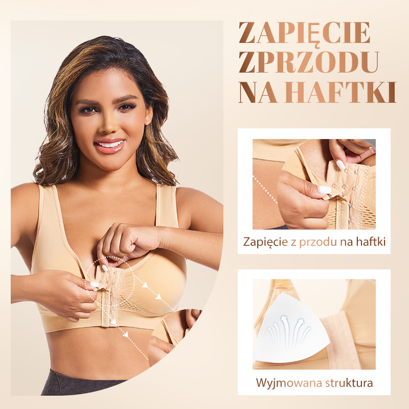 🔥【1+1 gratis】Biustonosz damski bez fiszbin z zapięciem z przodu💁‍♀️