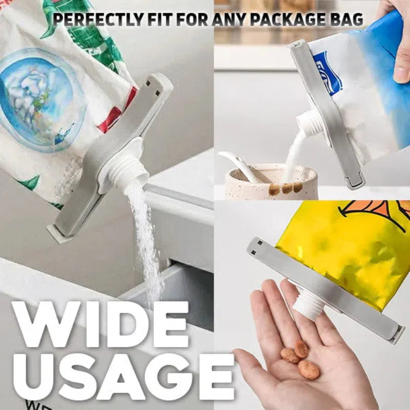 Klips do zamykania toreb z wylewką