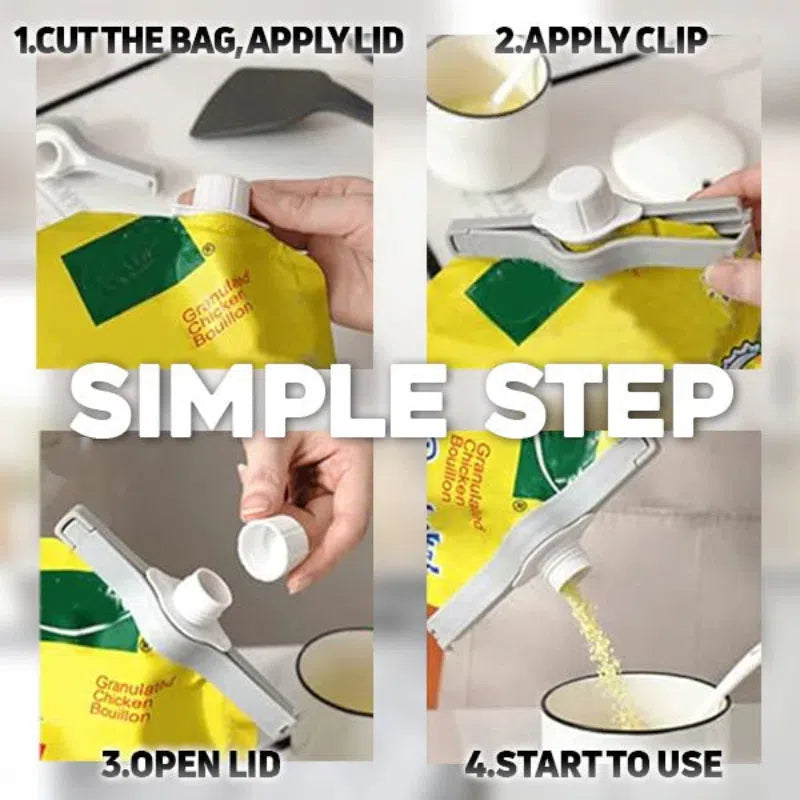 Klips do zamykania toreb z wylewką