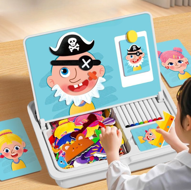 Magnetyczne puzzle do ubierania dla dzieci🃏
