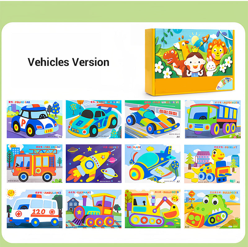 Zestaw do samodzielnego wykonania naklejek 3D EVA dla dzieci