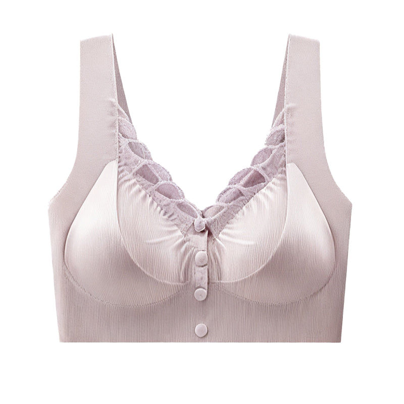 Biustonosz push-up z koronką bez szwów