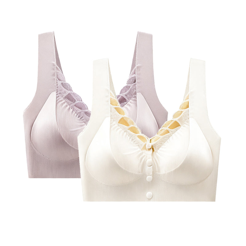 Biustonosz push-up z koronką bez szwów