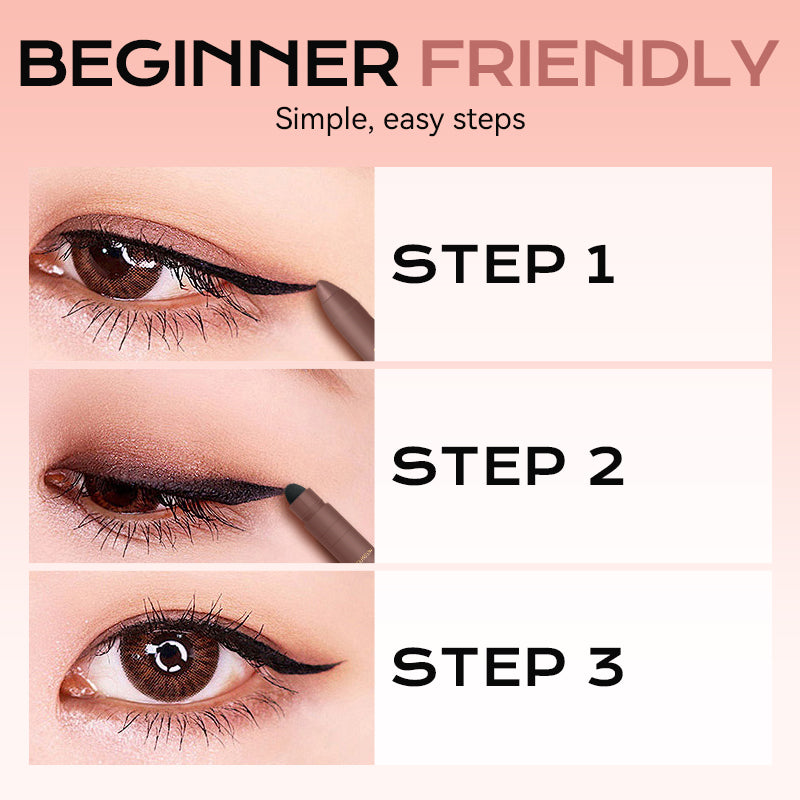 2 w 1 Cień do powiek i eyeliner z pędzelkiem do rozcierania