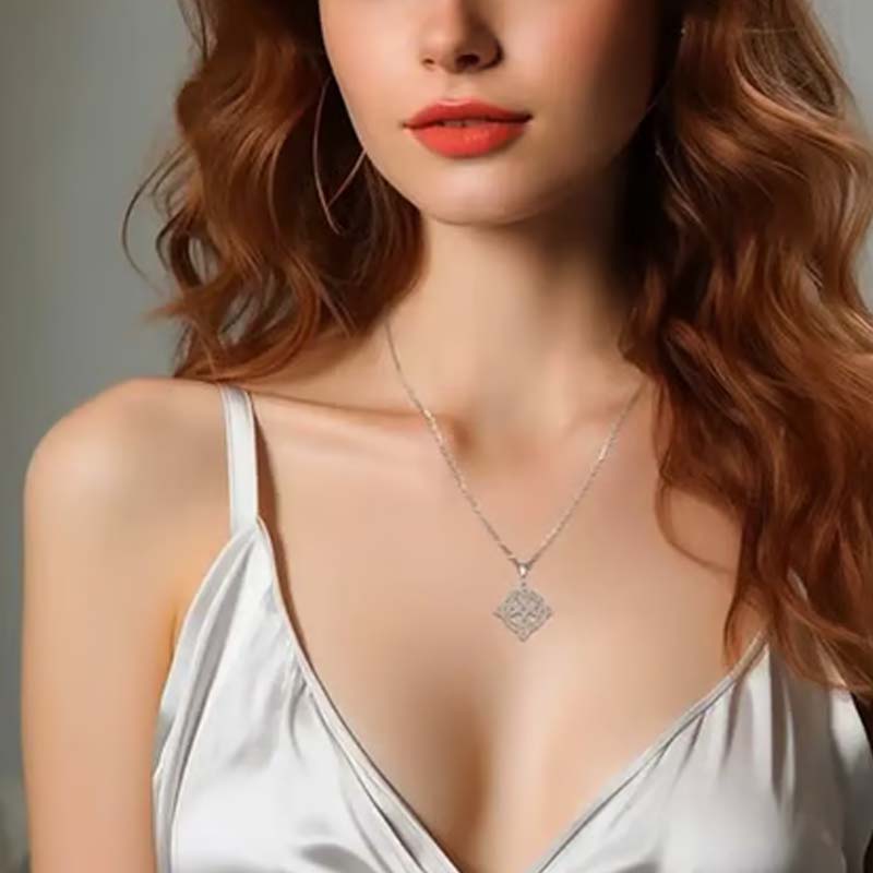 💐HOT SALE📿Witches Knot Necklace Sparkling Starburst Pendant