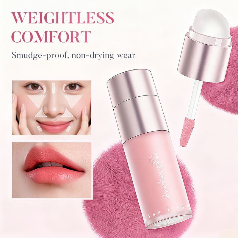 Różowy wielofunkcyjny kremowy mus do ust