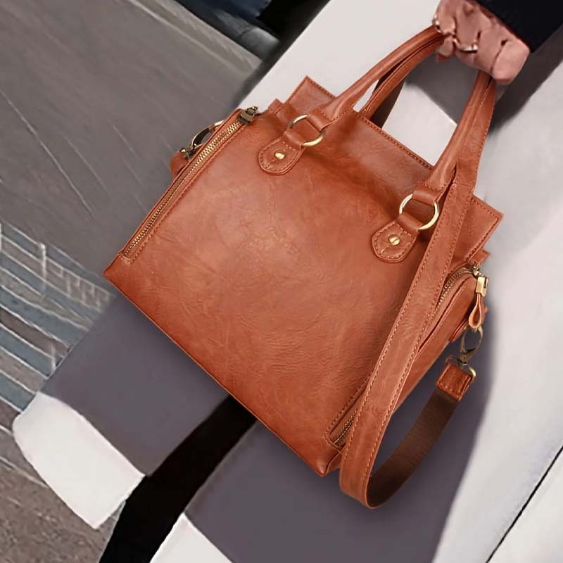 👛Wegańska skórzana torebka crossbody dla kobiet