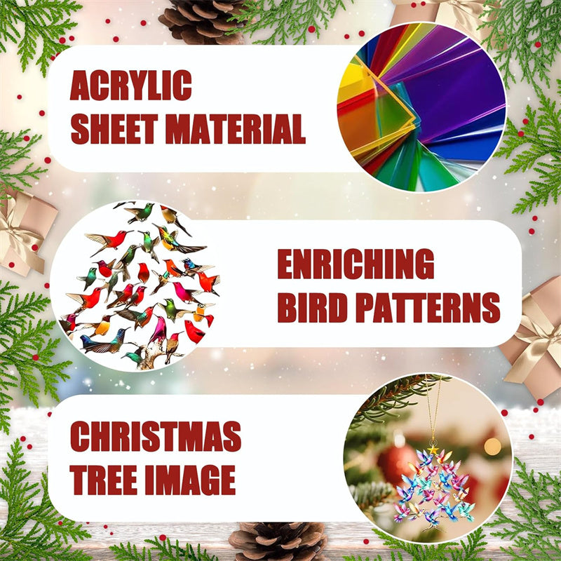 Akrylowa ozdoba świąteczna w kształcie kolibra