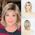Modna damska peruka do ramion z grzywką