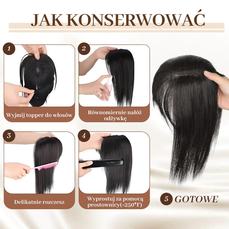 Naturalne Toppery do Włosów z Grzywką dla Kobiet