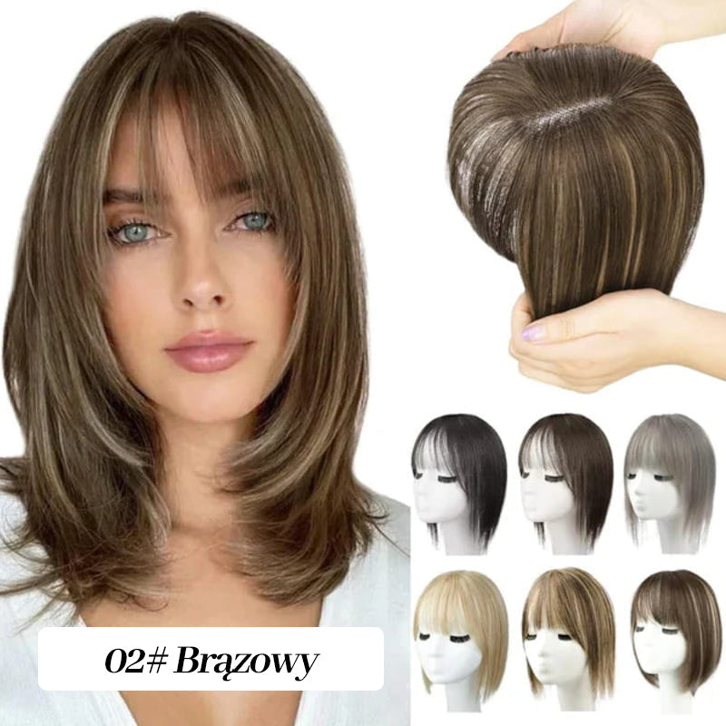 Naturalne Toppery do Włosów z Grzywką dla Kobiet