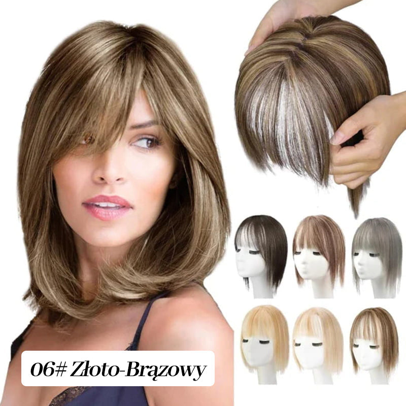 Naturalne Toppery do Włosów z Grzywką dla Kobiet