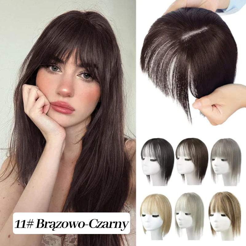 Naturalne Toppery do Włosów z Grzywką dla Kobiet