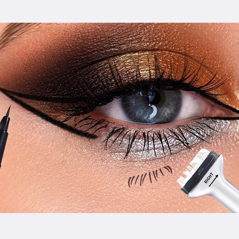 Zestaw wodoodpornych, odpornych na rozmazywanie tuszy do rzęs i eyelinerów 2 w 1