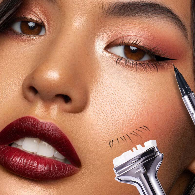 Zestaw wodoodpornych, odpornych na rozmazywanie tuszy do rzęs i eyelinerów 2 w 1