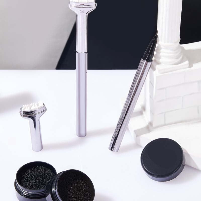 Zestaw wodoodpornych, odpornych na rozmazywanie tuszy do rzęs i eyelinerów 2 w 1